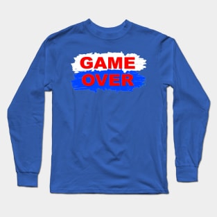 GAME-OVER,-RED,-BLUE Long Sleeve T-Shirt